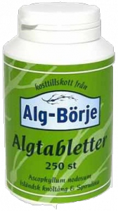 Alg börje Ascophyllum nodosum, Fucus Vesiculosus és Spirulina alga tabletta, 250 db