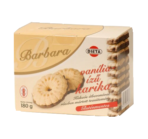 Barbara gluténmentes vaniliás karika, 180 g