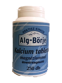 Alg börje kalcium tabletta magnéziummal és D3-vitaminnal, 250 db
